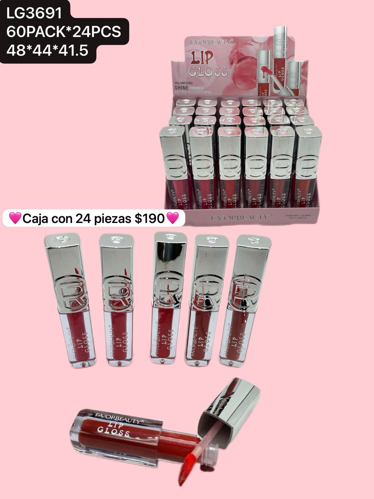 caja con 24 labiales,,codigo lg3691