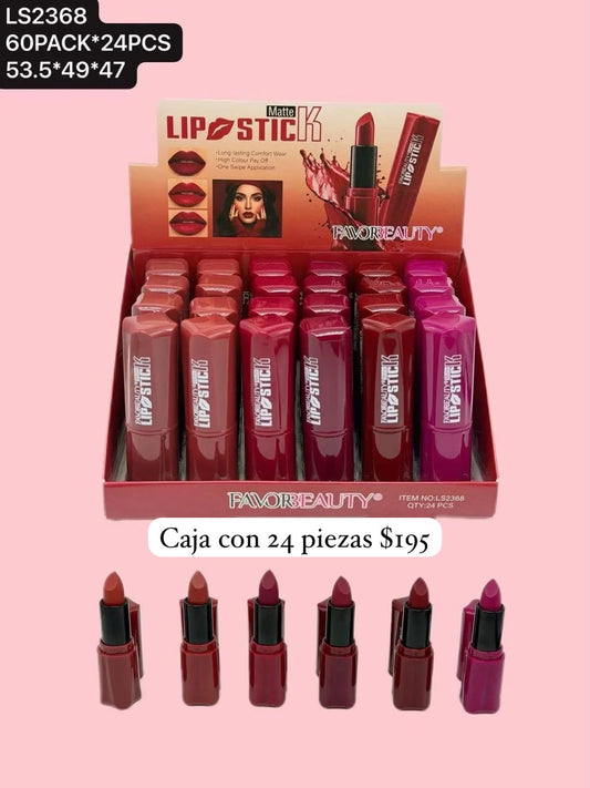 Labial. caja con 24 piezas, codigo LS2368