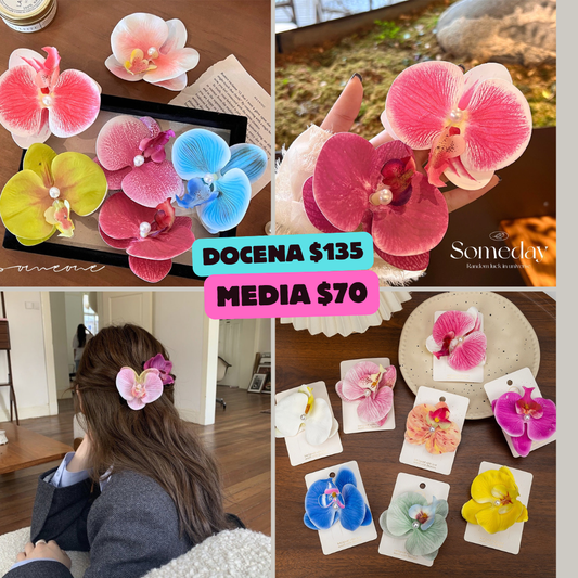 broches de flores coreanas de colores, codigo a86bis