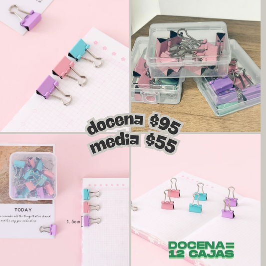 cajitas de ganchos para documentos, clips, codigo a223