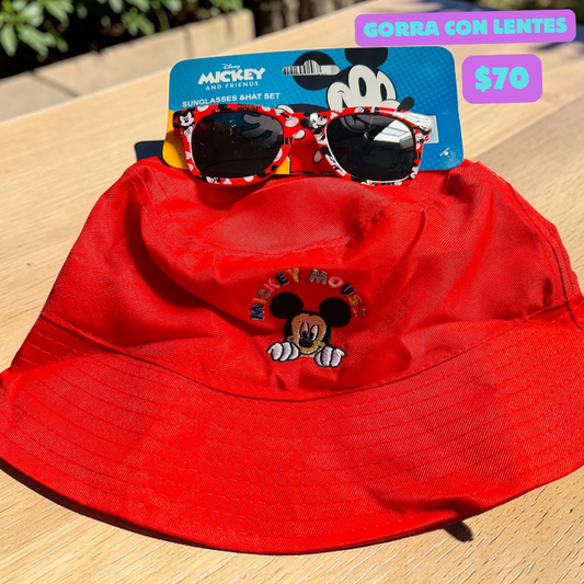 Gorra con lentes micky, codigo a411bis
