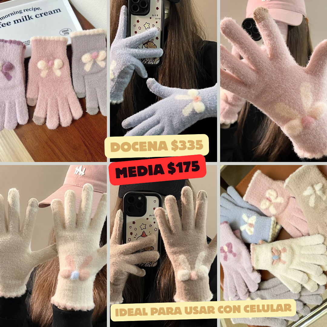 Guantes con diseño de monito, apto para usar con celular, codigo a287