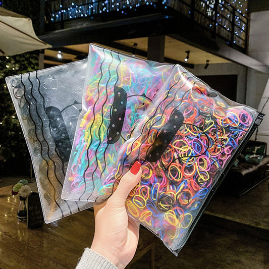 Liga latex en bolsa ziploc, variedad de colores, codigo a26