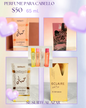 Perfumes para el cabello, olor al azar.