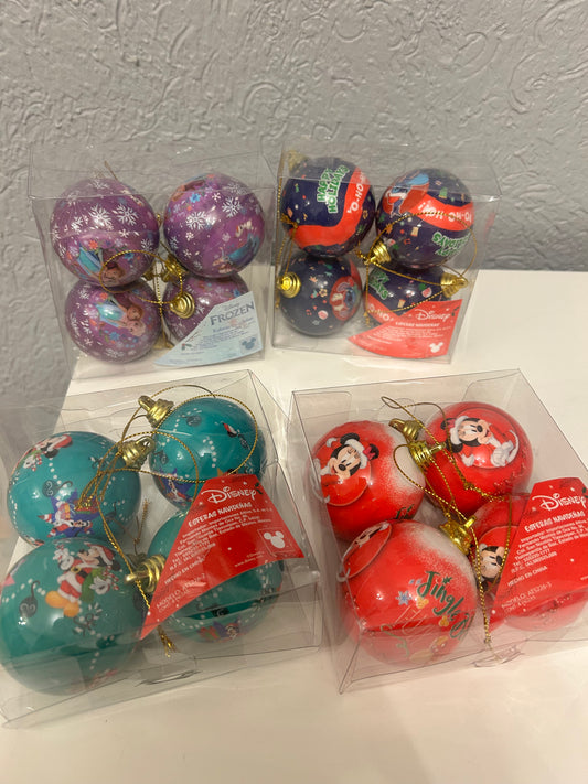 serie de 4 cajas de esferas de disney, c/caja con 4 piezas3