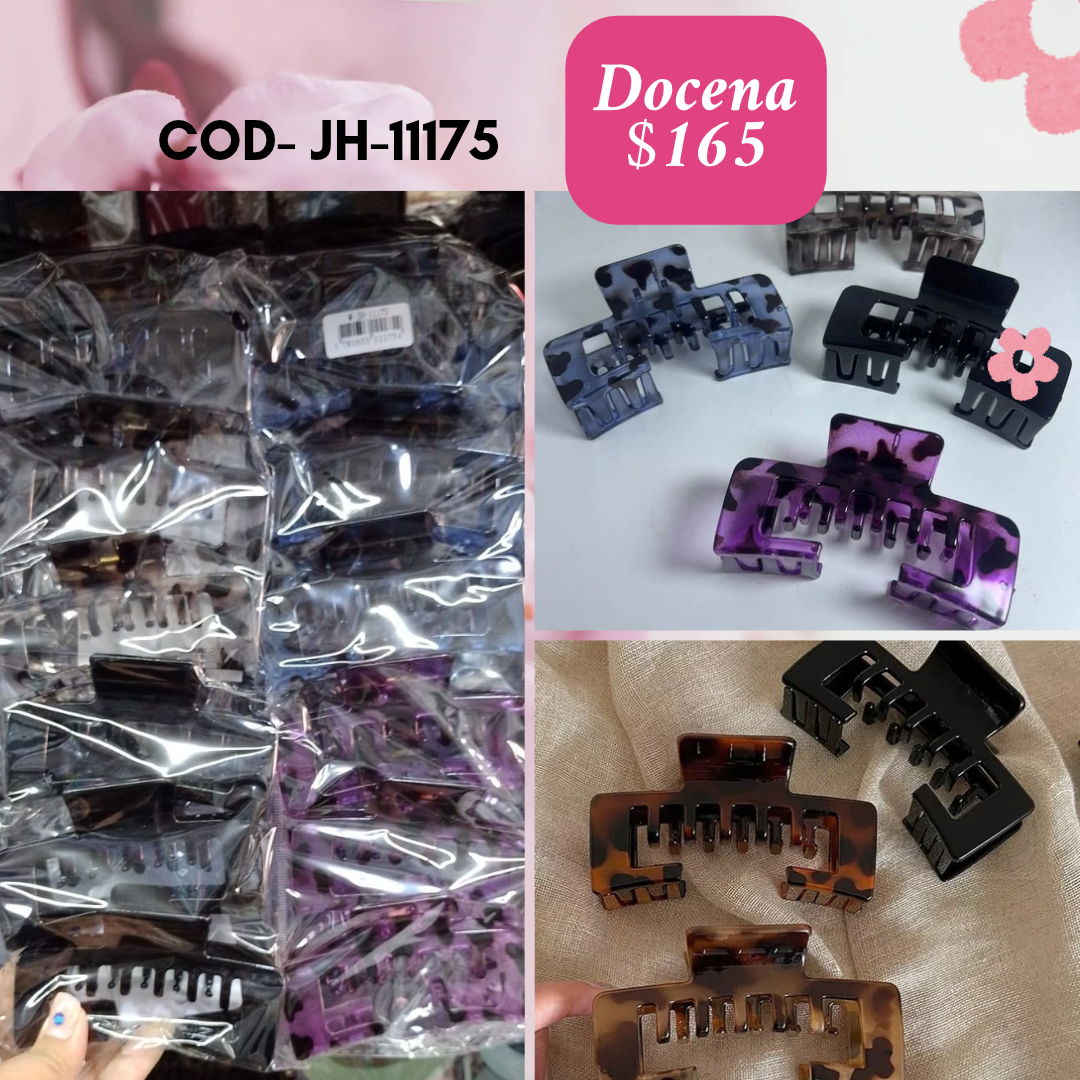 Pinza animal rectangulo con hueco, docena, codigo JH-11175
