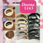 pinza media luna en tonos nut, docena, codigo jh-13012