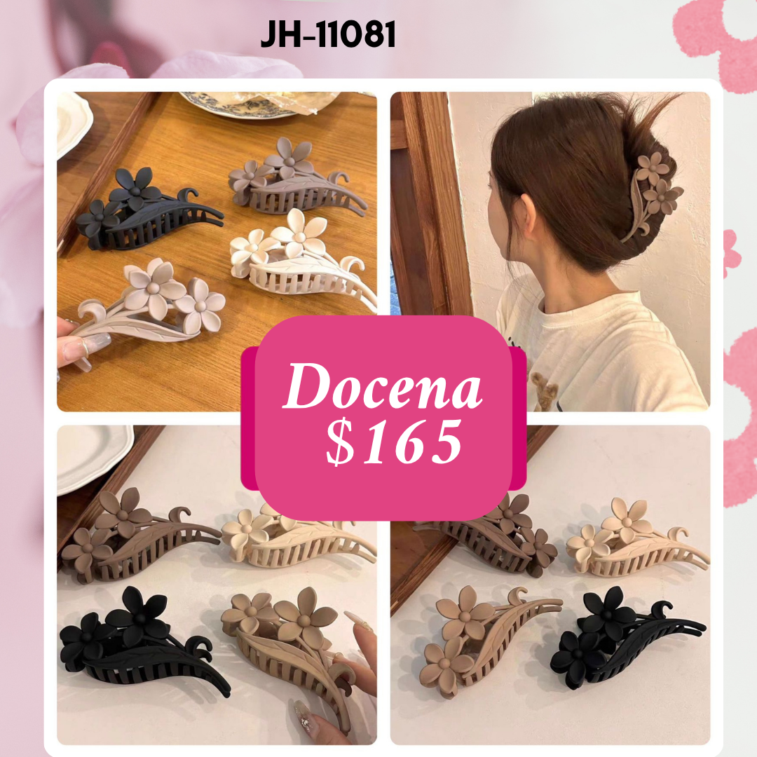 pinza flores nut, docena, codigo jh-11081