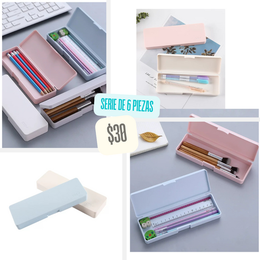 Estuché lapicero, serie de 6 piezas, código a132BIS