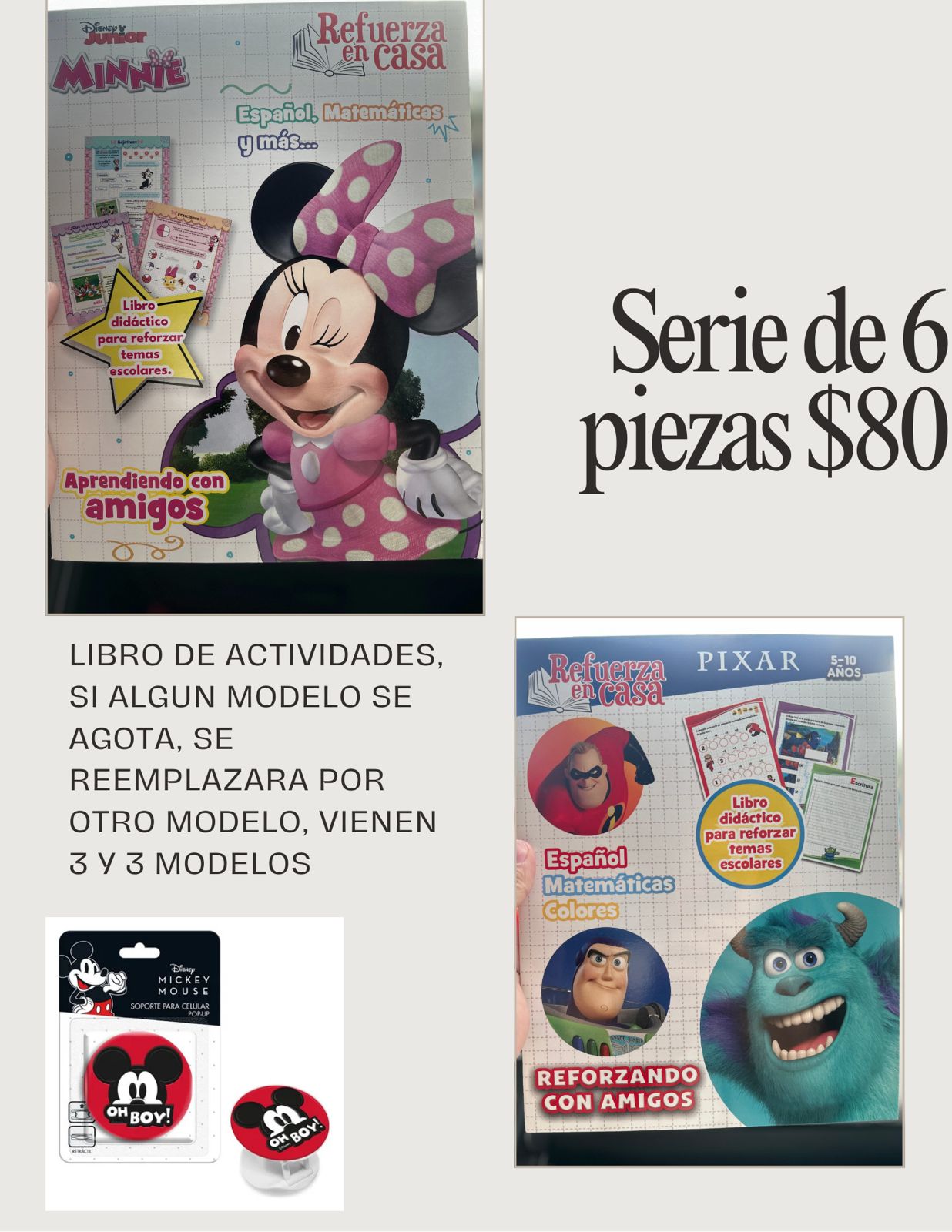 Libro de Actividades Disney, Serie de 6 piezas código a266