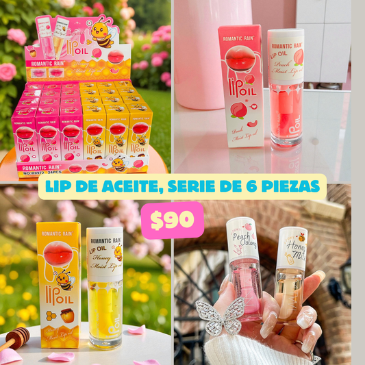 Gloss de aceite, serie de 6 piezas, codigo a808