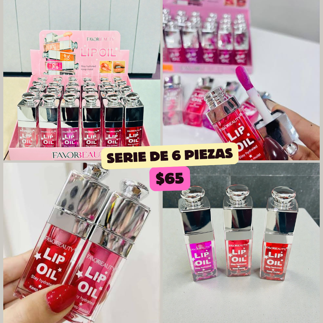 serie de 6 lip oil, codigo a297