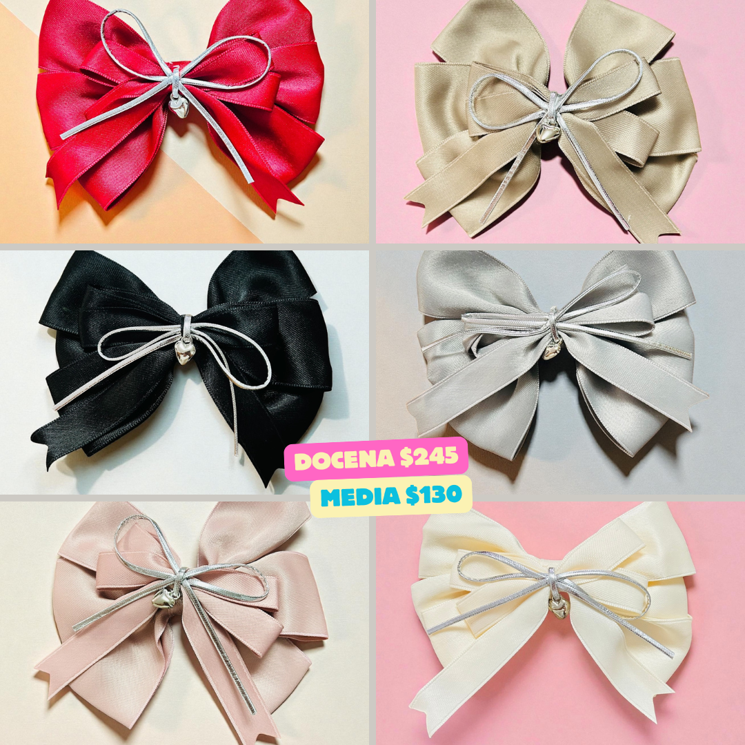 moño premium con detalles de corazon codigo a409