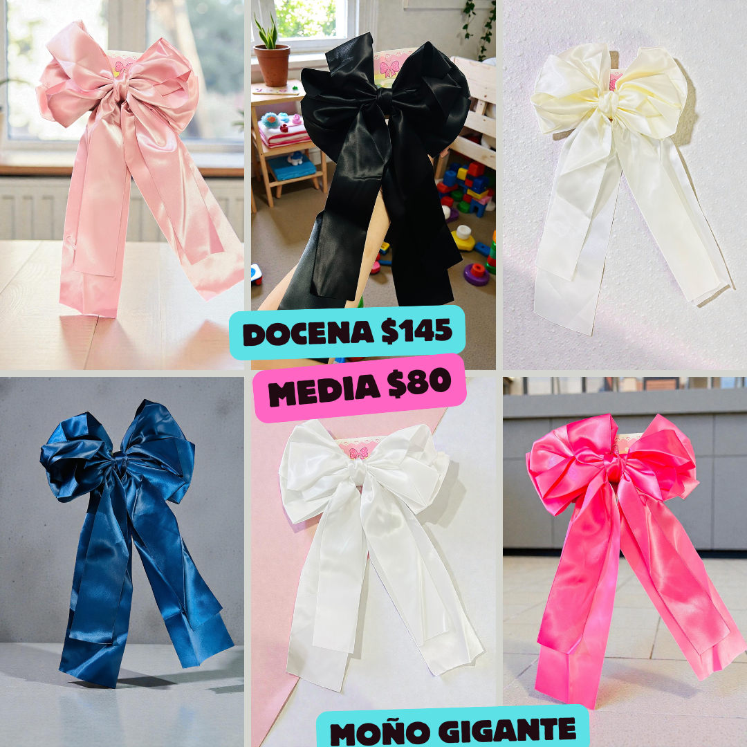 Moño extra grande de colores variados, codigo a132