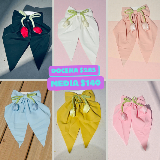 Moño largo tulipan, codigo a409