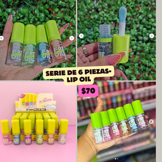 Lip oil, serie de 6 piezas, codigo a48