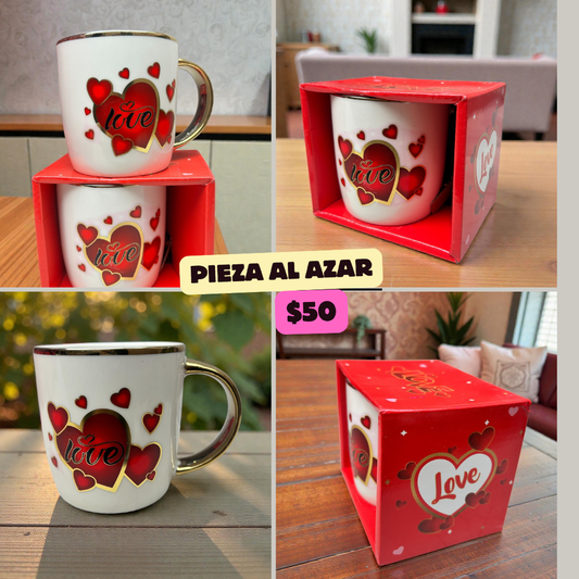 Tazas love, con caja, codigo a284