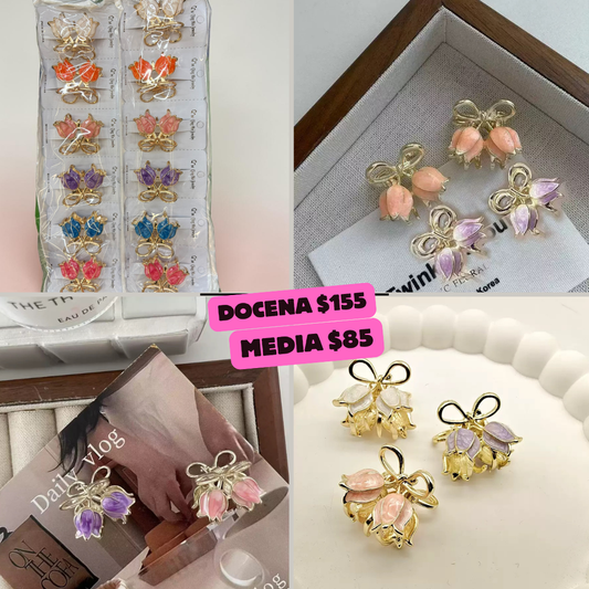 pinza de metal de tulipan chica, codigo a139