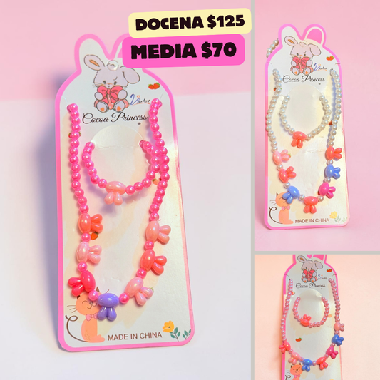 collar de niñas con pulcera, codigo a60bis