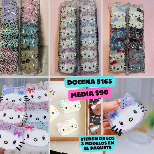 pinza de cara de kitty, variadas, codigo a239