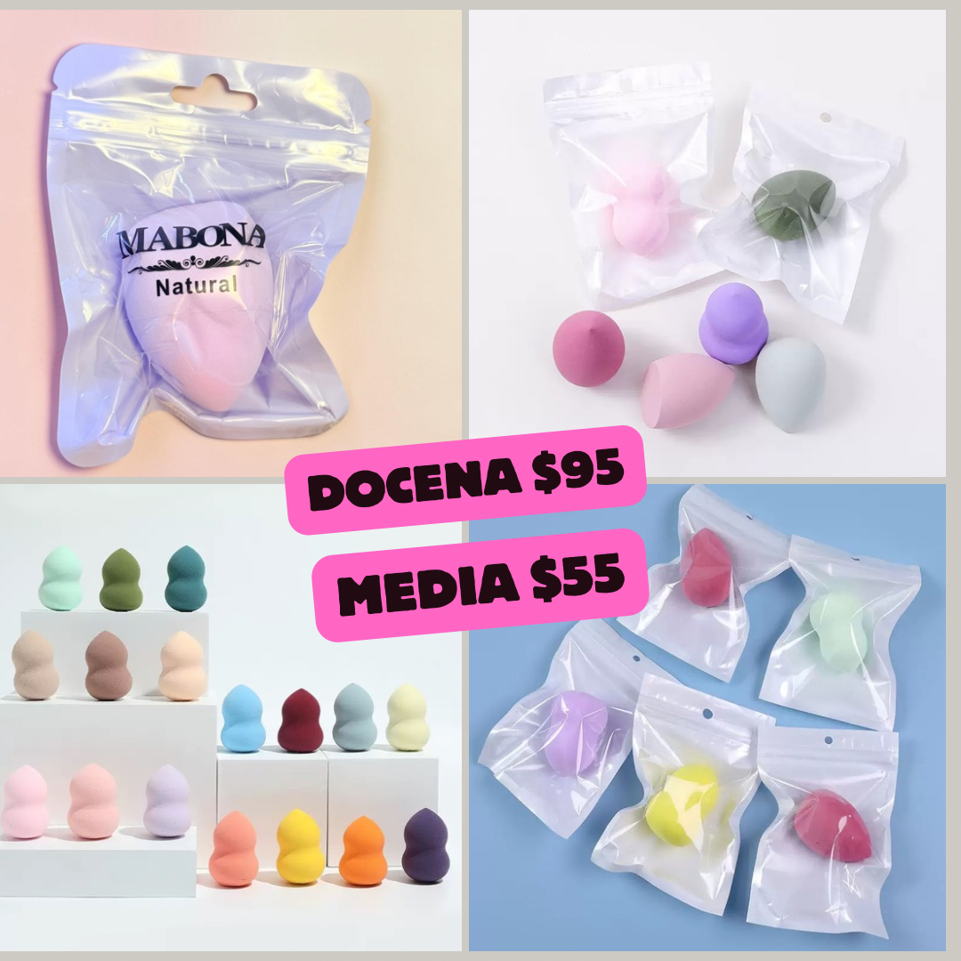 Esponjas para maquillaje en bolsa, codigo a4