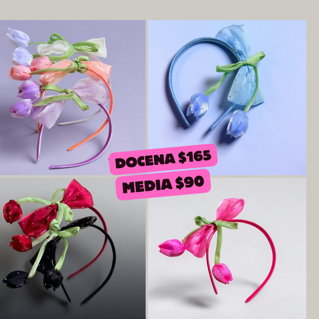diadema de tulipanes