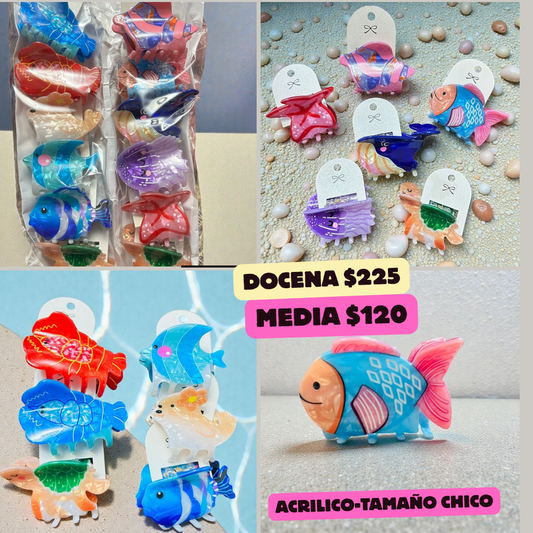 pinza de mar de acrilico, premium, chica, codigo a705