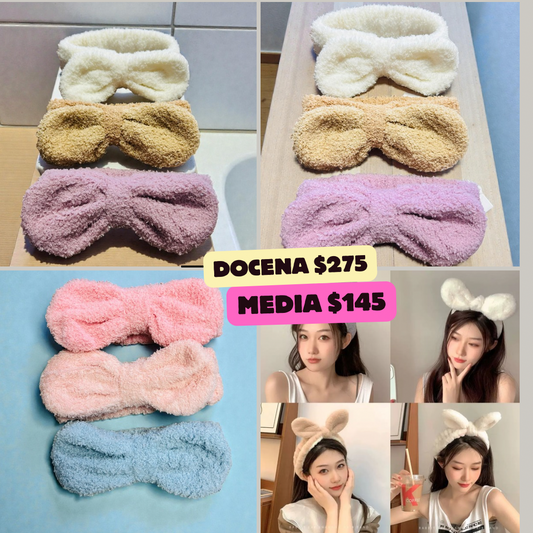 Diadema skyncare tipo tela de toalla, codigo a113