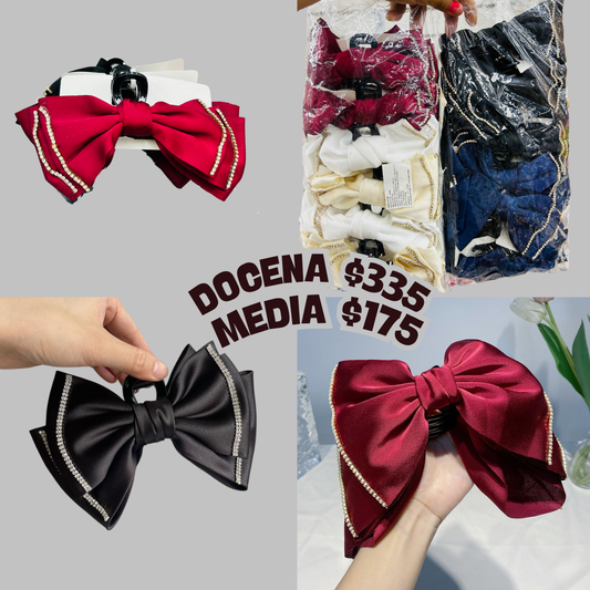 Pinza de moño con piedra en orilla, codigo a410