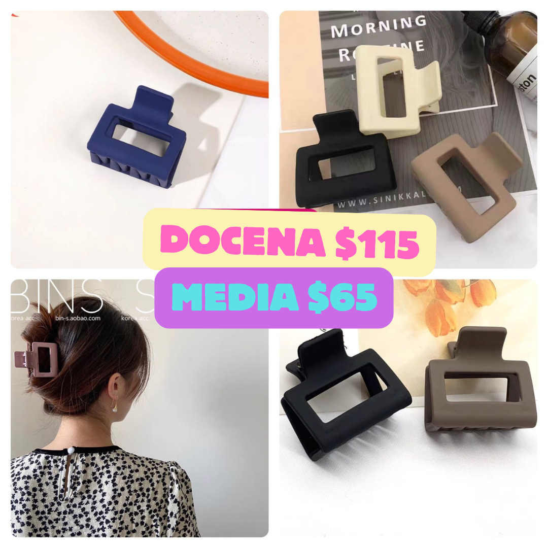 pinza cuadrada chica en tonos nut, codigo a99bis