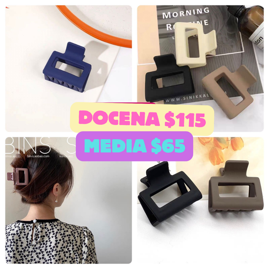 pinza cuadrada chica en tonos nut, codigo a99bis