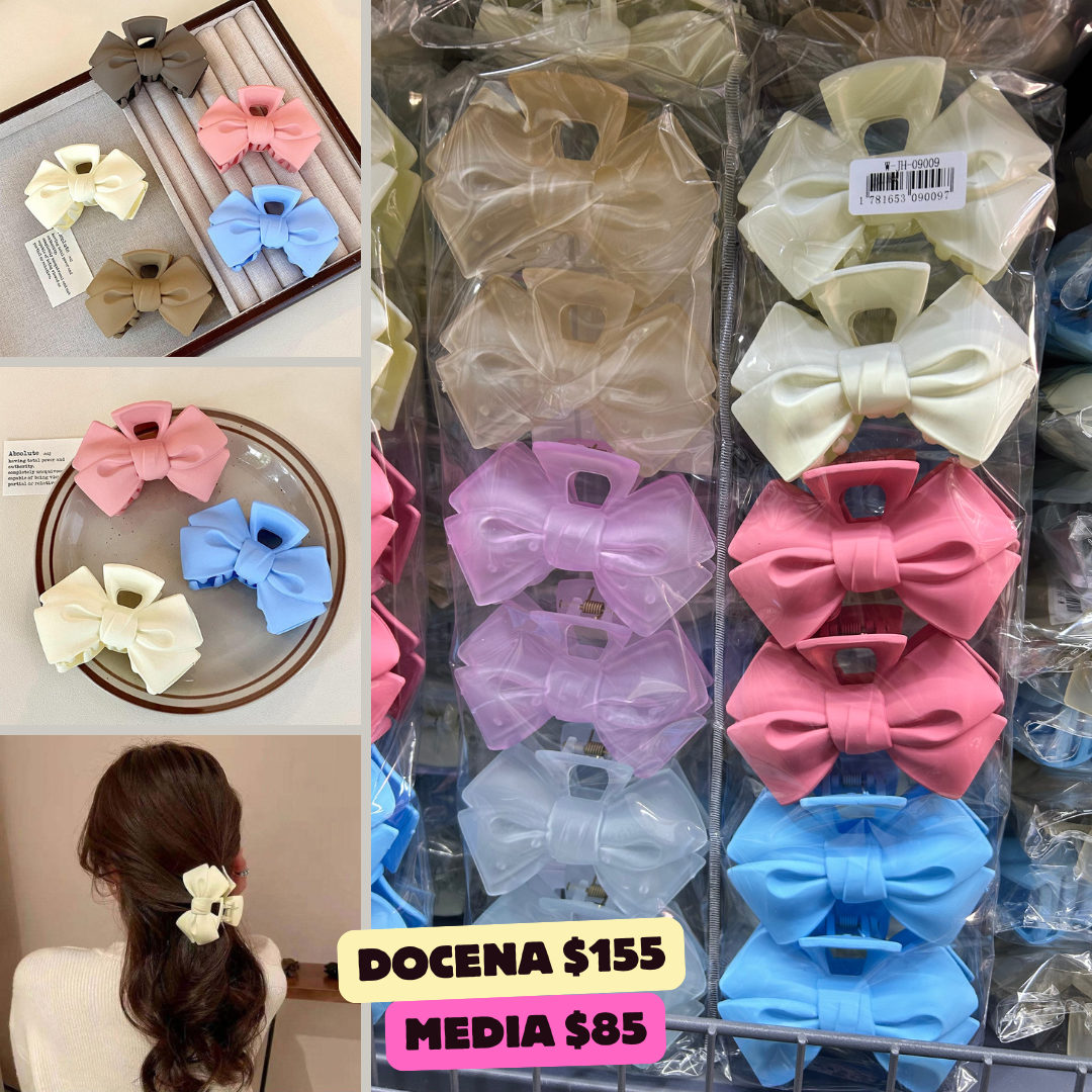 pinza moño de colores, codigo a804bis