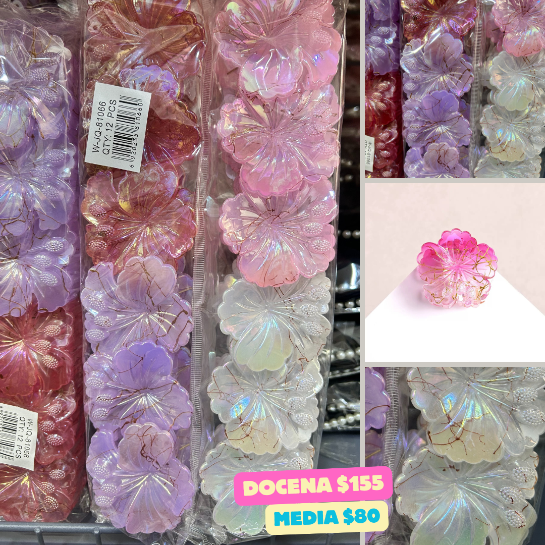 pinza de flor con pítalos chica, codigo a817