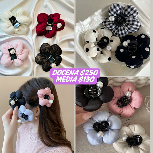 pinza flor acolchonada de diseños, codigo a247