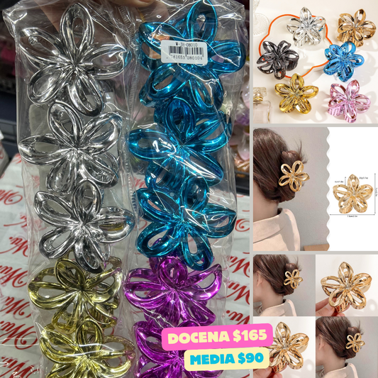 pinza de flor metalica, codigo a24bis