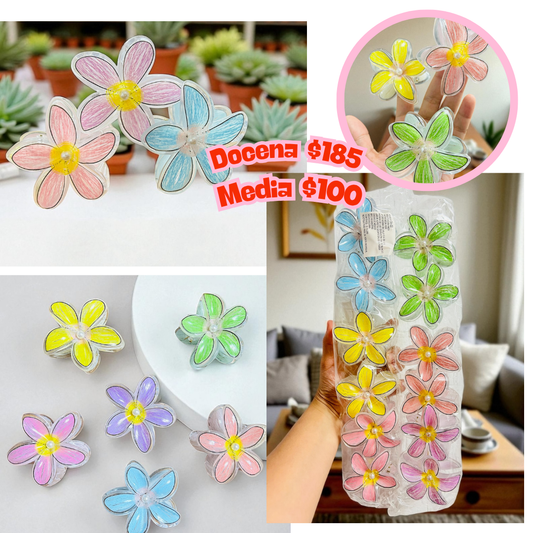 Pinza hawaiana rayada con perla, codigo a97