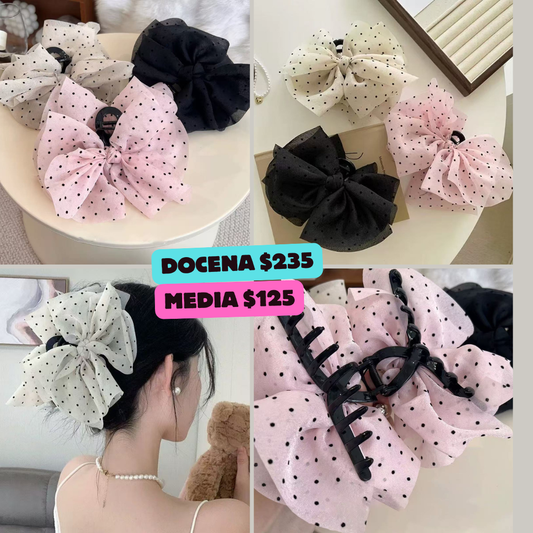 pinza de moño con puntos, codigo a700