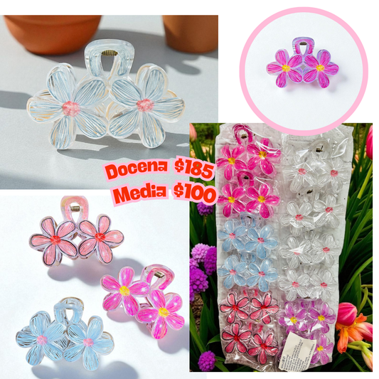 pinza de flor doble, codigo a136