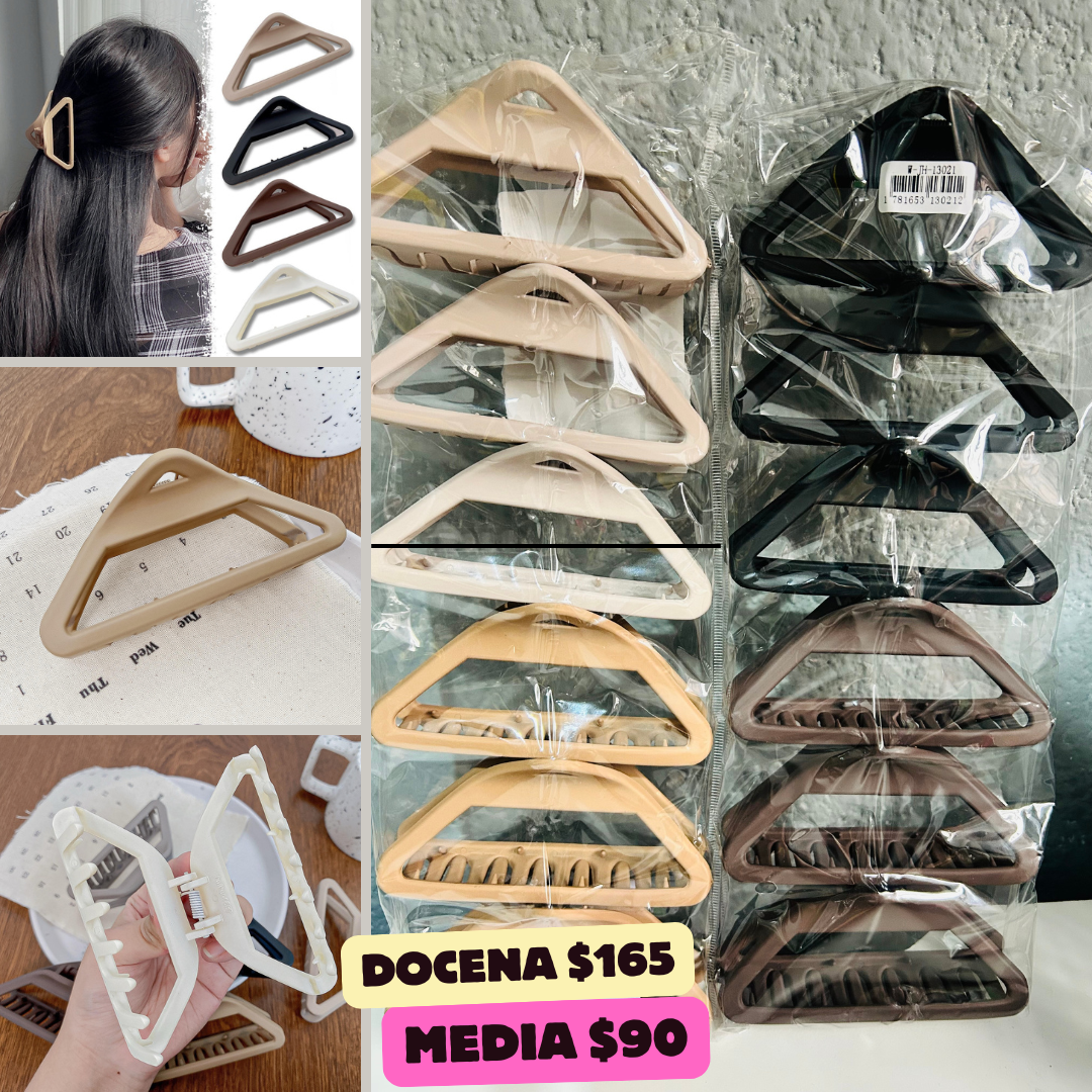 pinza triángulo en tonos nut, codigo a279bis