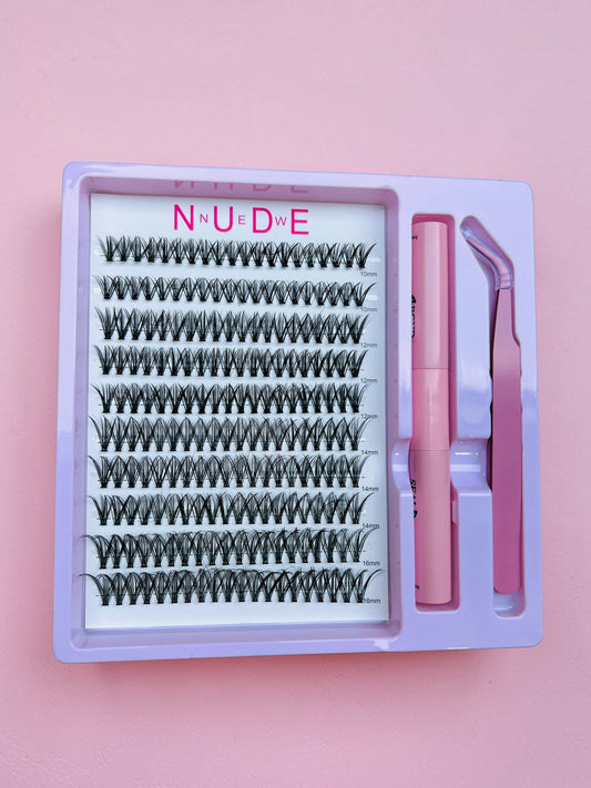 blister de pestañas de uno en uno con pegamento y pinza, codigo a27bis