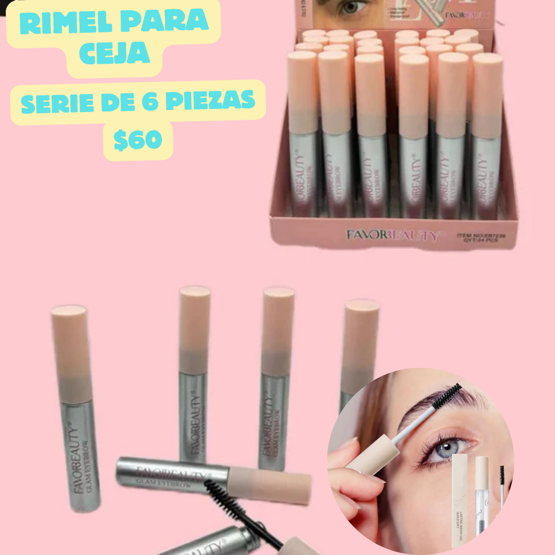 serie de 6 rimel para ceja, codigo a14bis