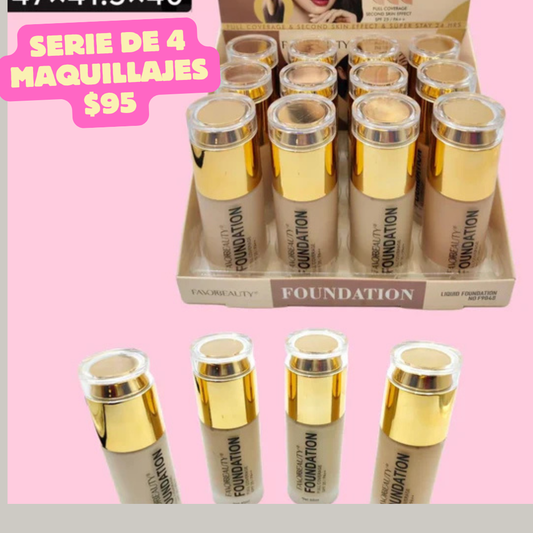 serie de 4 maquillajes líquidos codigo a242