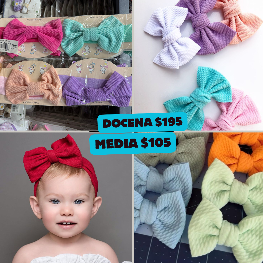 valerina de bebe de moños de colores, codigo a213