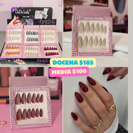 Uñas de dama brillosas, codigo a809