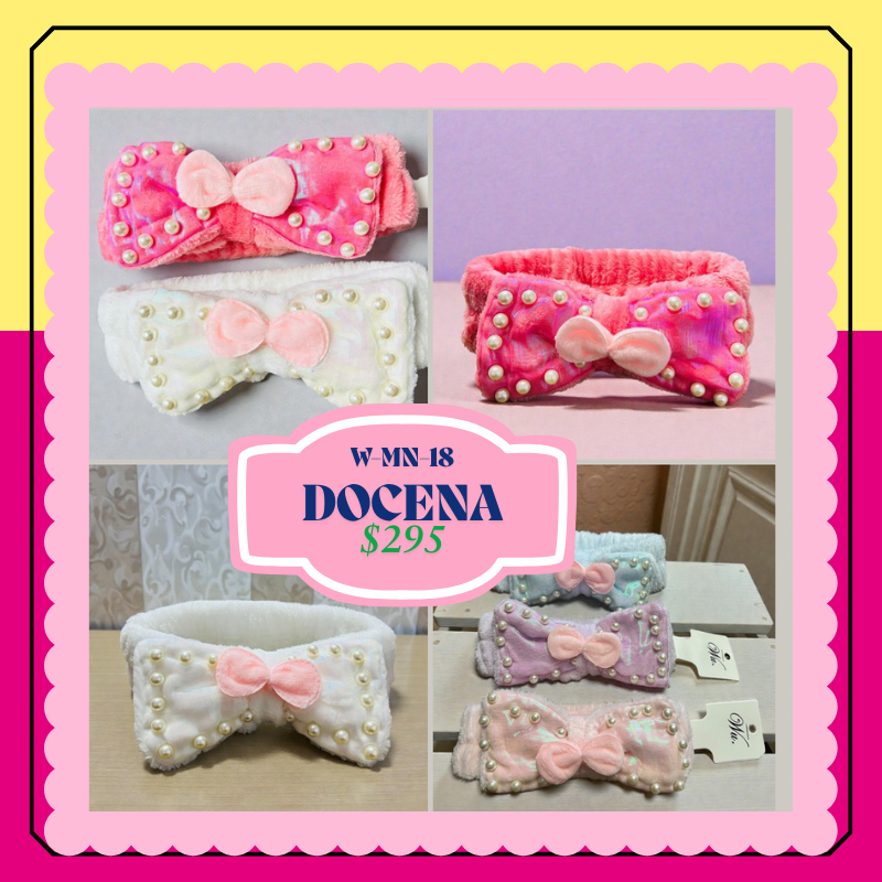Diadema skyncare con perlas, codigo W-MN-18