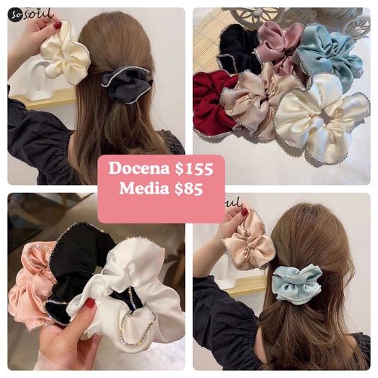 Scrunchie con orilla de piedra codigo A105