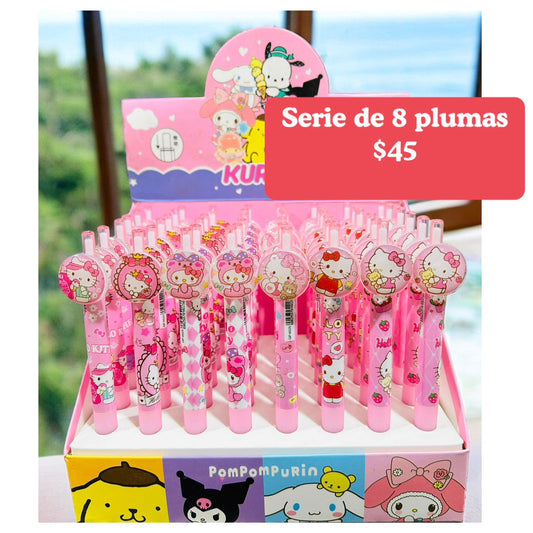 Serie de 6 plumas de Kitty, codigo A289