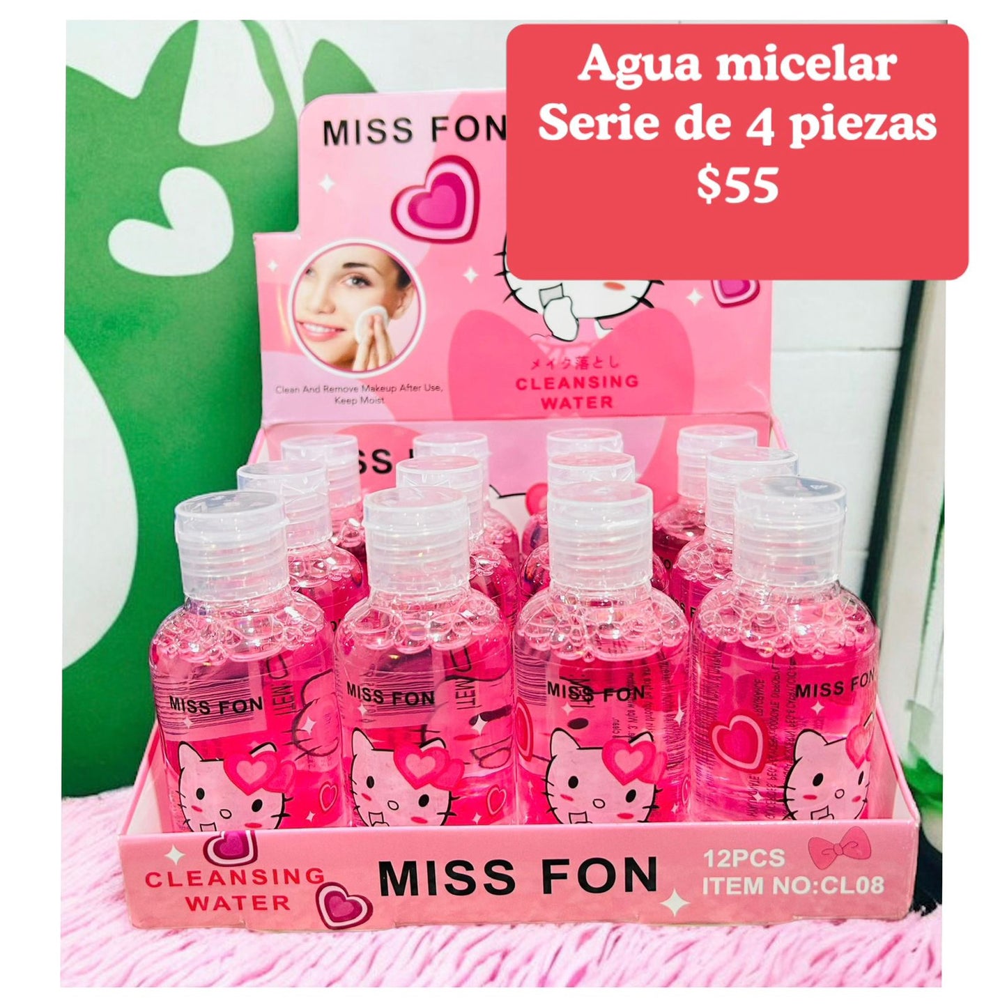 Serie de 4 aguas micelar, codigo A288