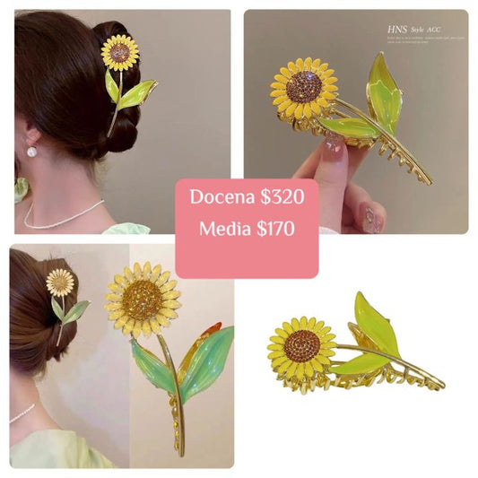 Pinza de metal girasol codigo A6