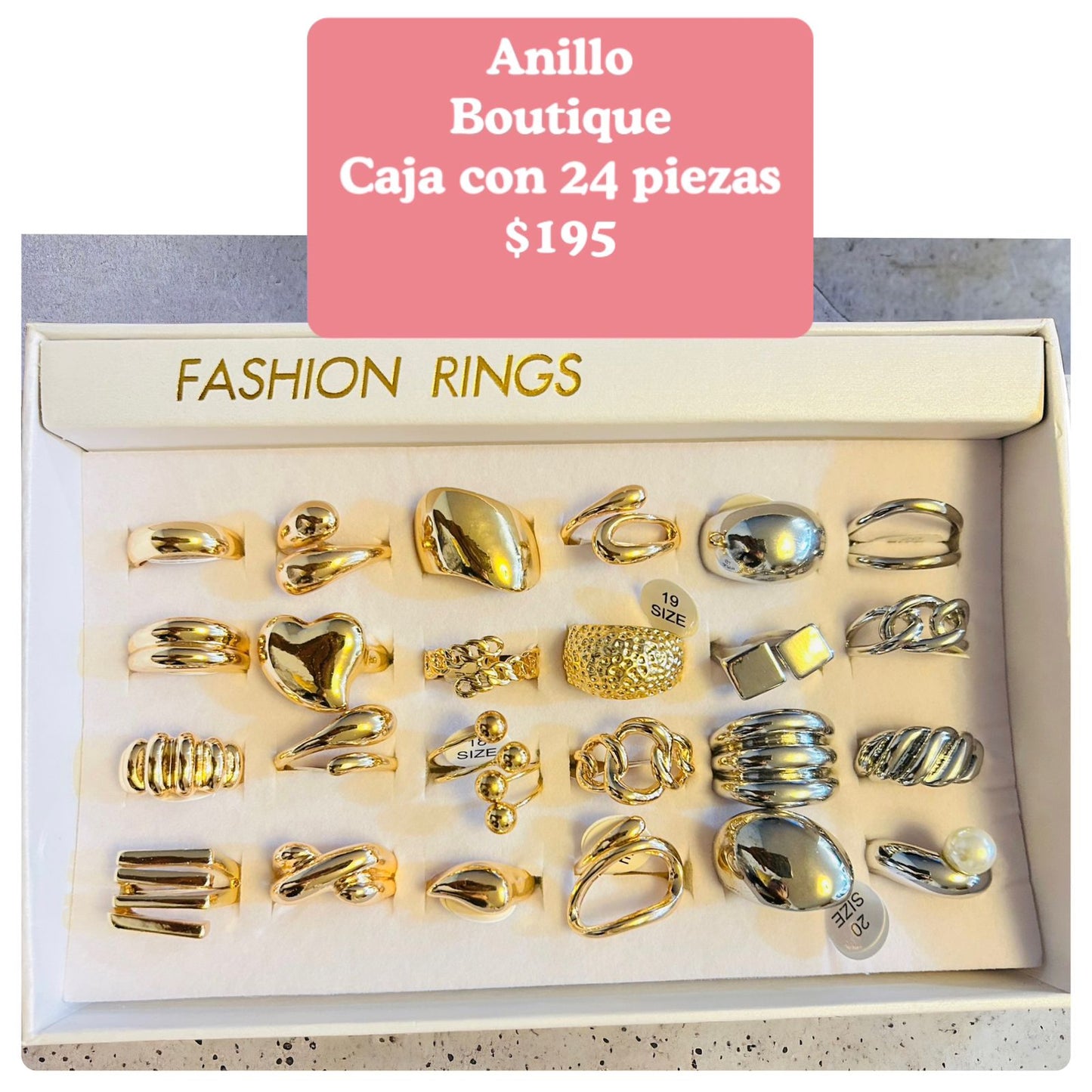 Caja de anillo, calidad boutique, codigo A88